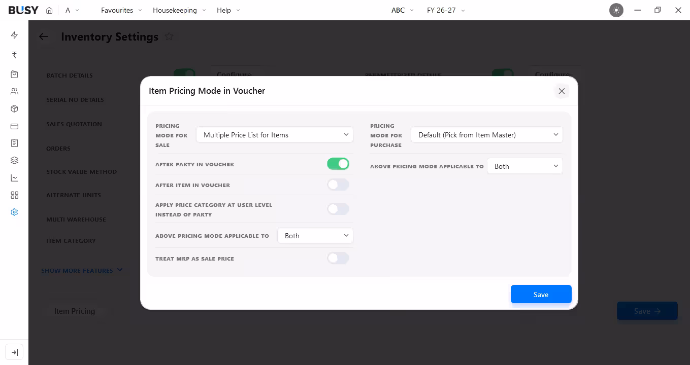 Manage sales from quotation to dispatch in BUSY