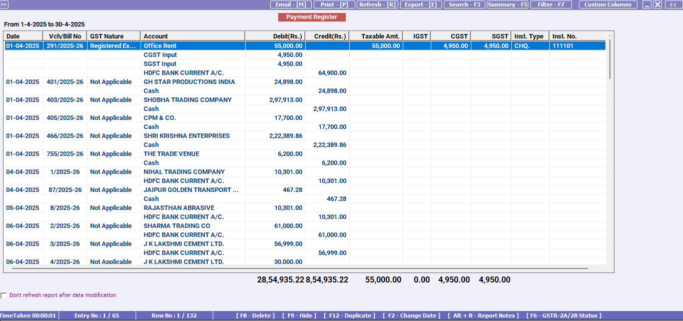 Payment voucher format example in Excel