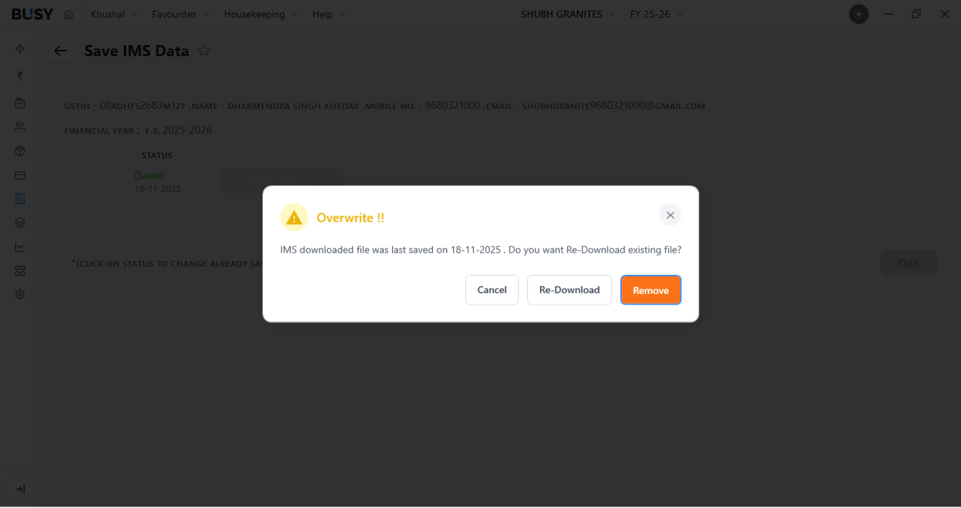 An OTP will be sent for authentication.