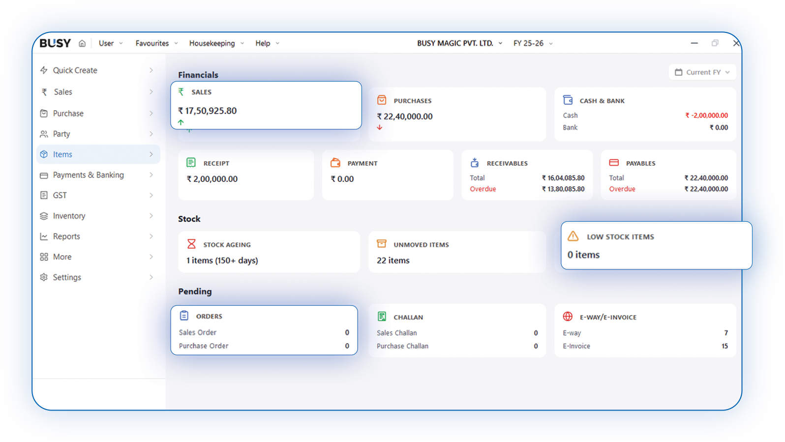 See your whole business at a glance in BUSY