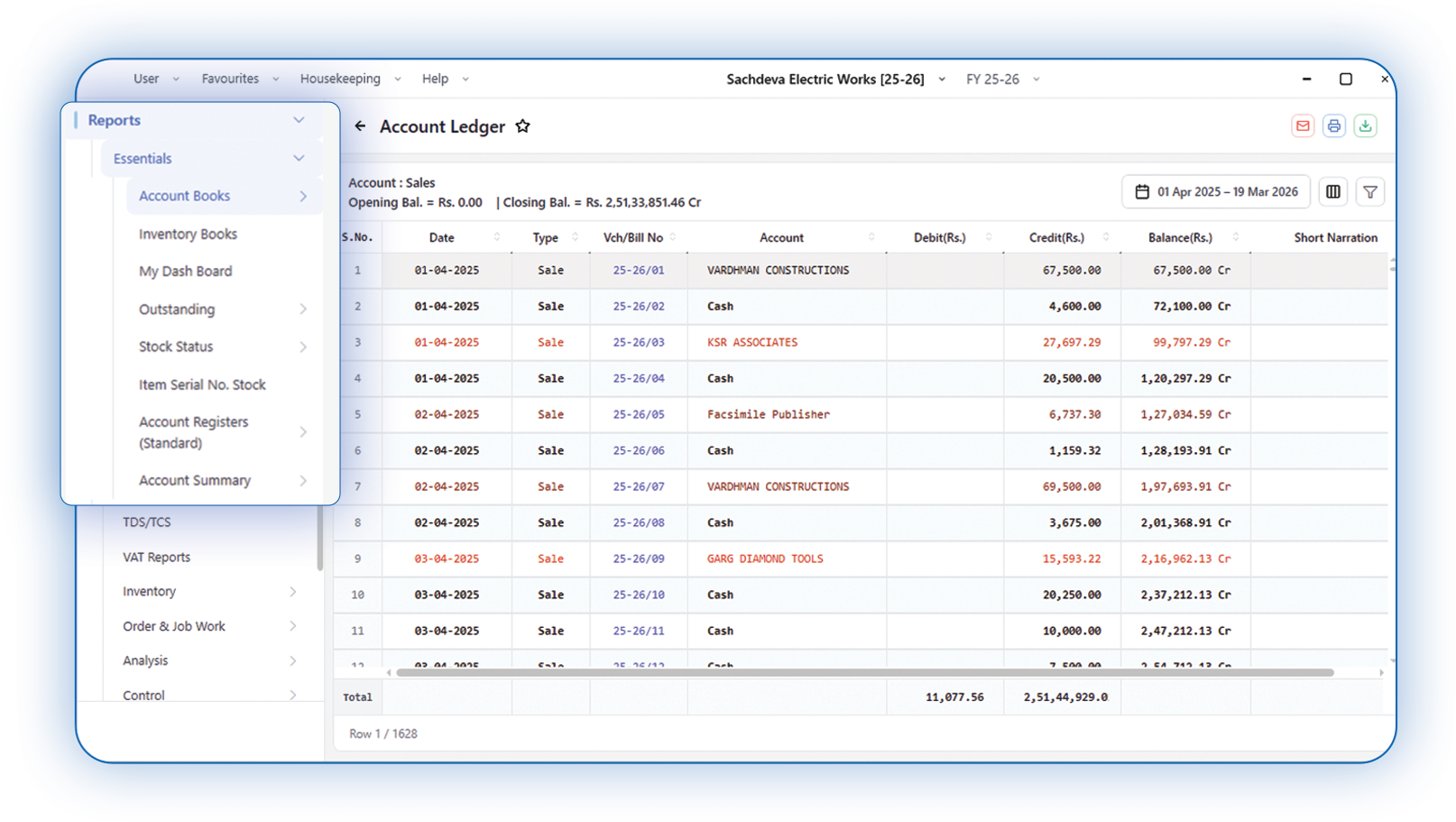 Single-click report access in BUSY