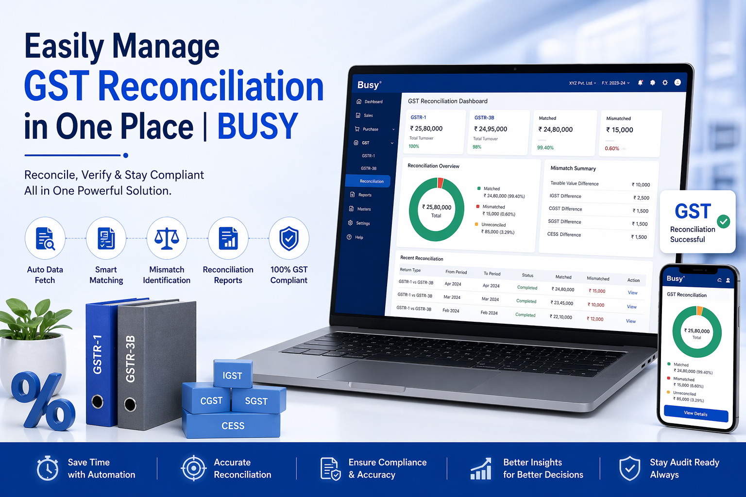 Easily Manage GST Reconciliation in One Place | BUSY