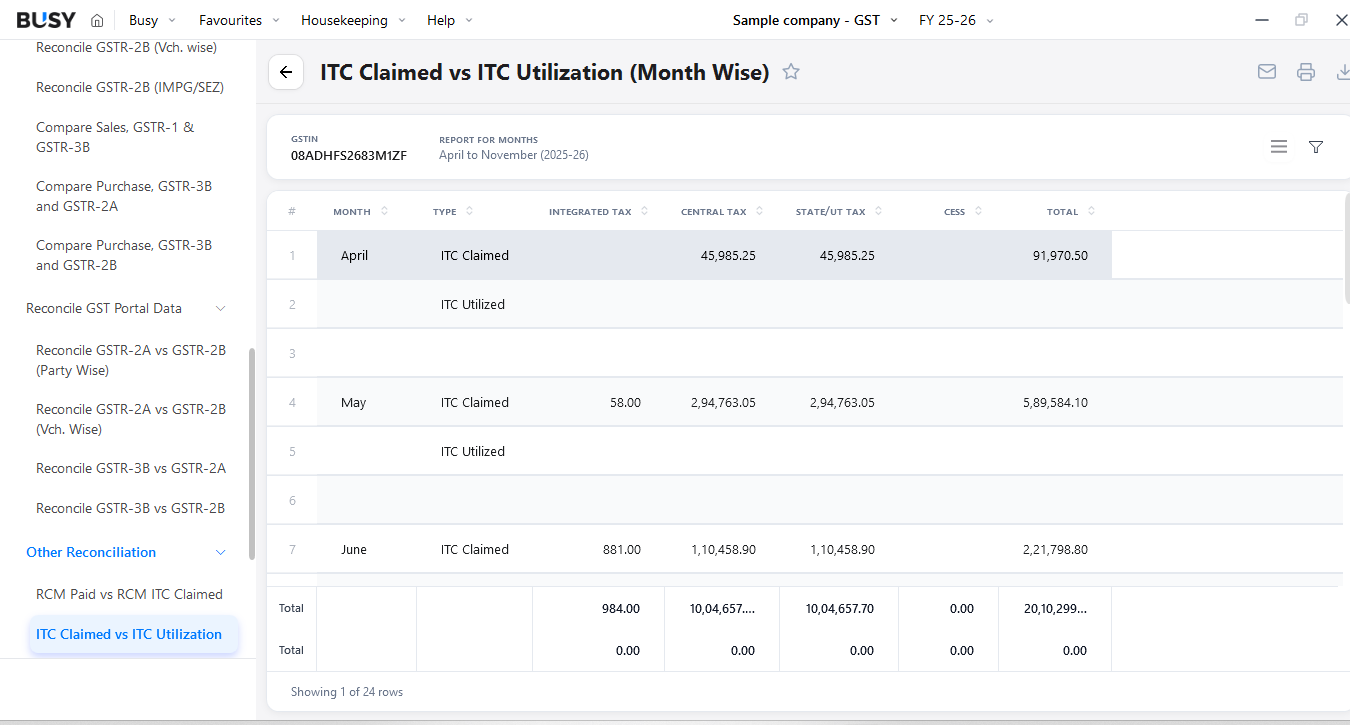 Smarter ITC Reconciliation