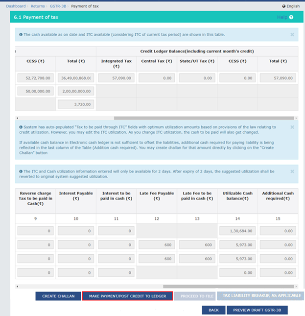 procedure of payment