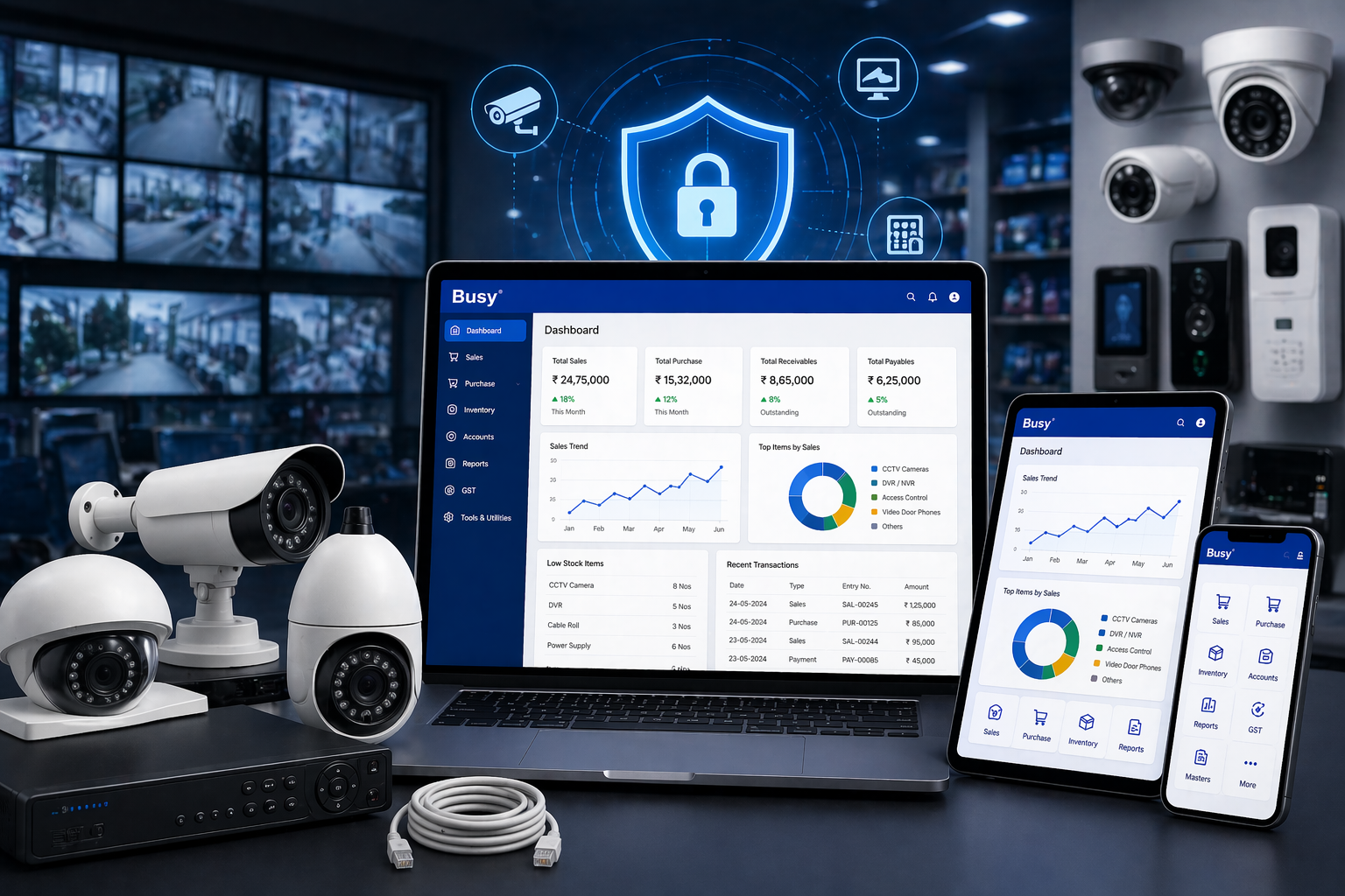 BUSY: One Solution for Security & Surveillance Business